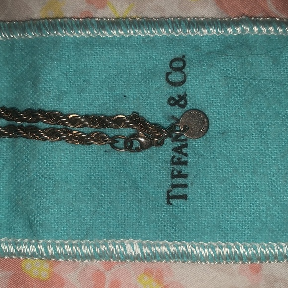 TIFFANY & Co. vintage bracelet .925 SS & 750 (18kt gold) twisted chain; 19cm - Picture 6 of 8
